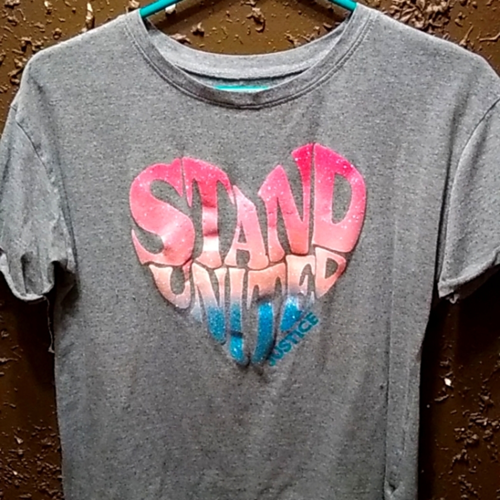 "Stand United" Grey top from Justice
